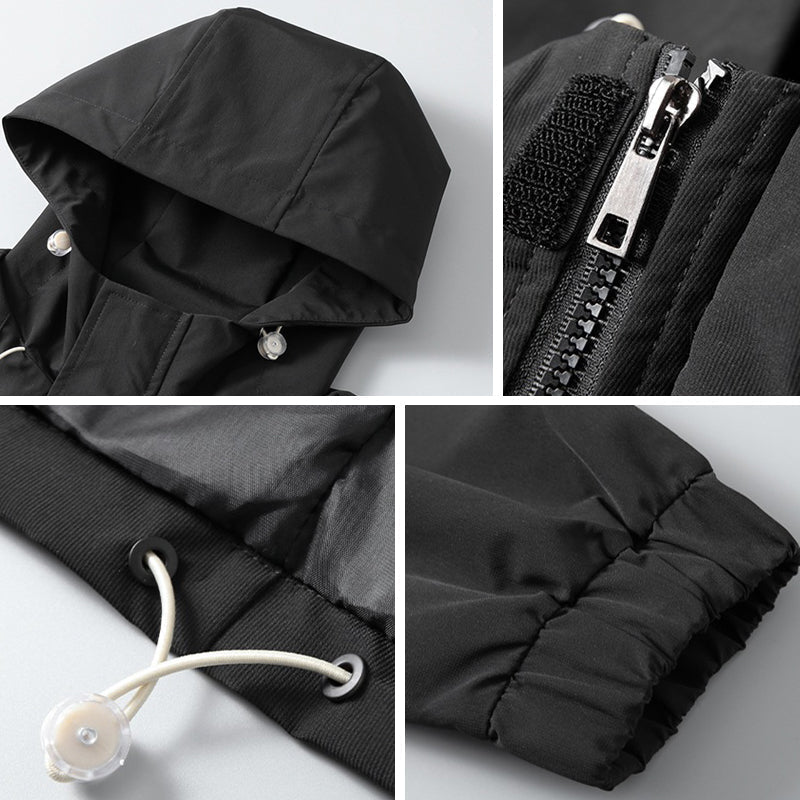 Veste à Capuche pour Hommes - Résistante à l'Eau - Zip Complet 6
