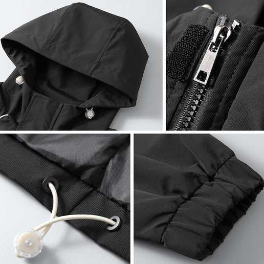 Veste à Capuche pour Hommes - Résistante à l'Eau - Zip Complet 6