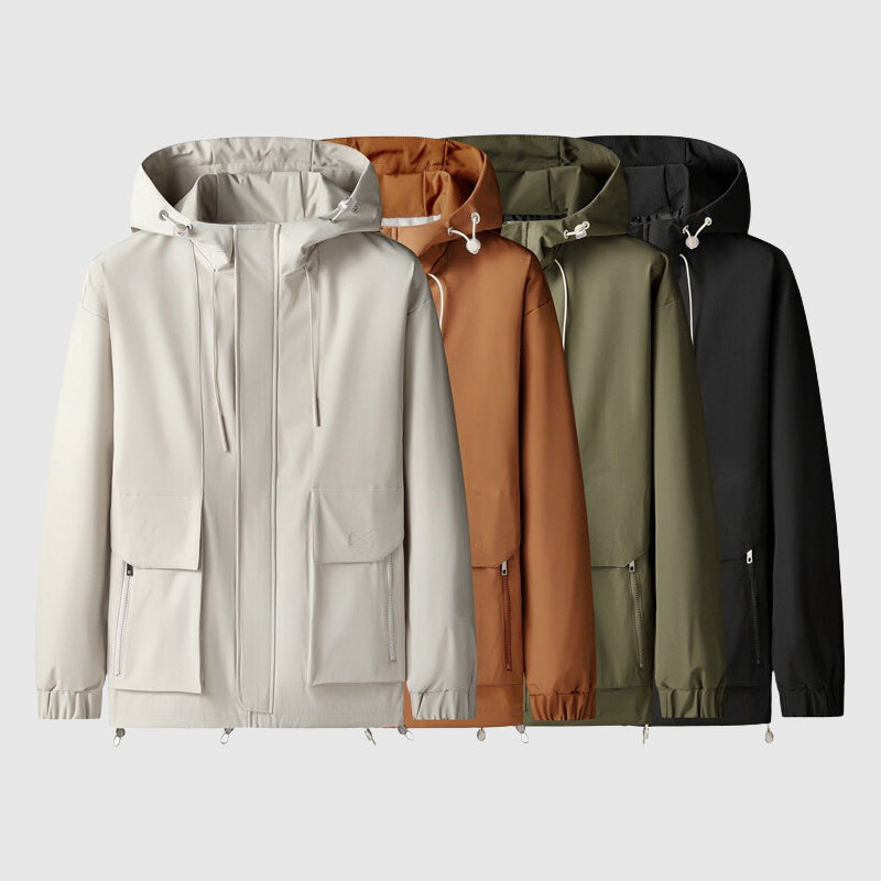 Veste à Capuche pour Hommes - Résistante à l'Eau - Zip Complet 7