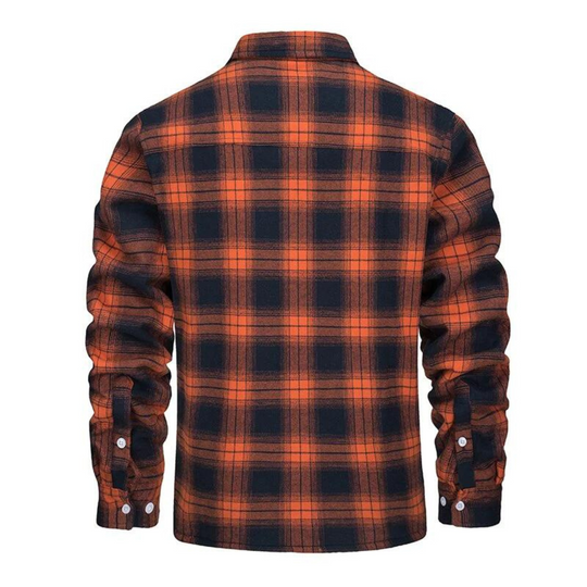 Veste à carreaux pour homme en polaire avec fermeture à boutons 8