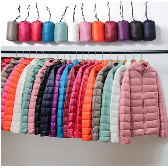 Veste courte en duvet pour femmes, légère et matelassée 0