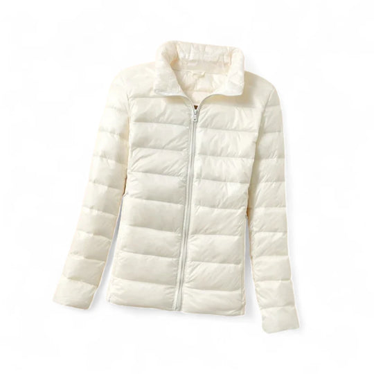 Veste courte en duvet pour femmes, légère et matelassée