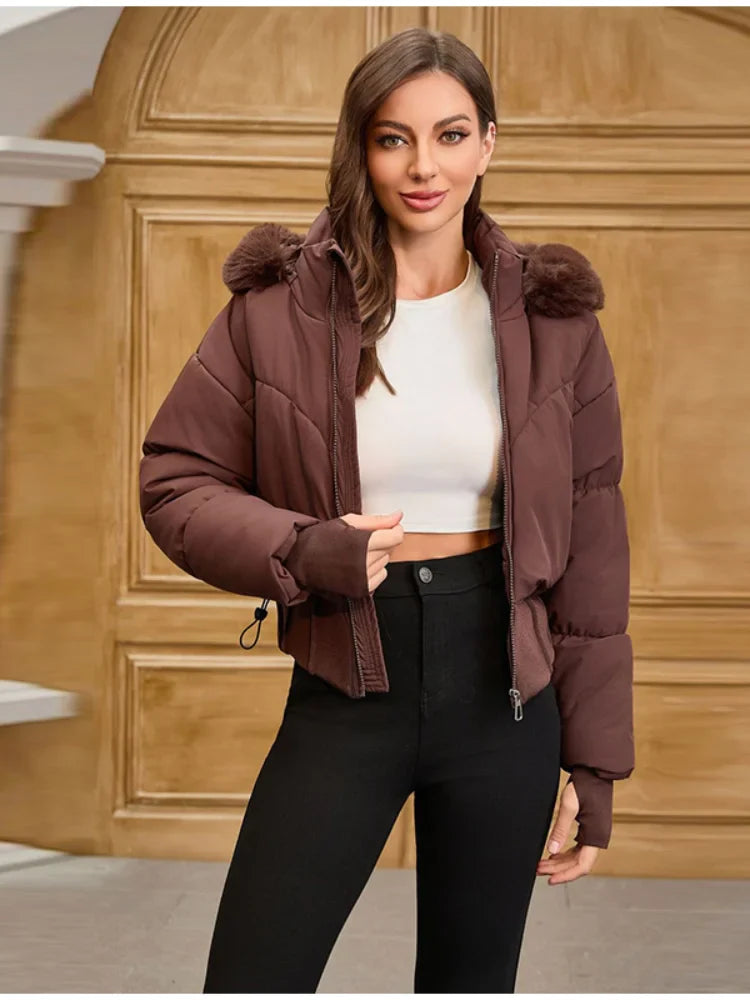 Veste d'Hiver Matelassée pour Femmes avec Capuche 1