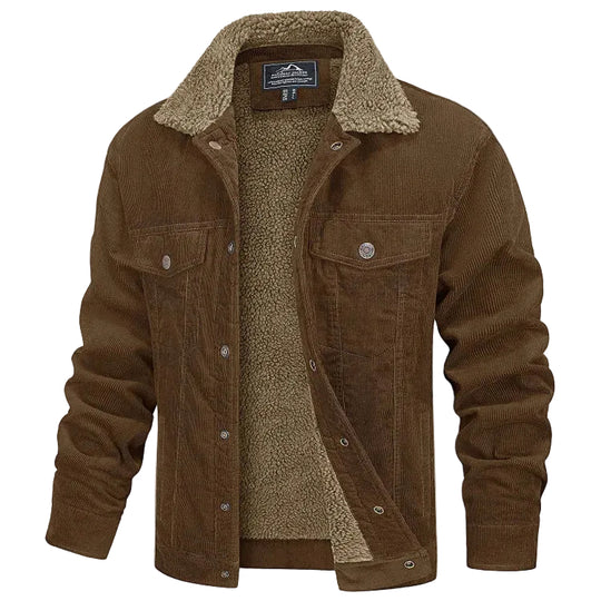 Veste d'Hiver pour Hommes Longue en Corduroy 0