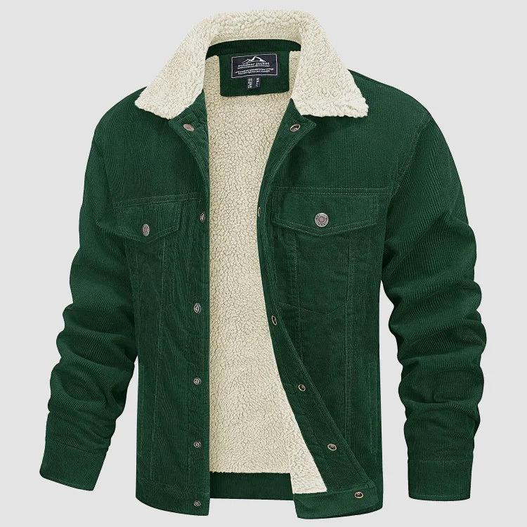 Veste d'Hiver pour Hommes Longue en Corduroy 2