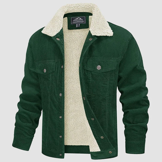 Veste d'Hiver pour Hommes Longue en Corduroy 2