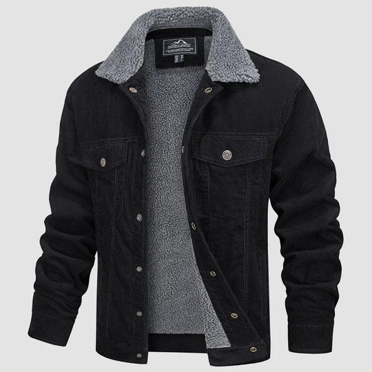 Veste d'Hiver pour Hommes Longue en Corduroy 4