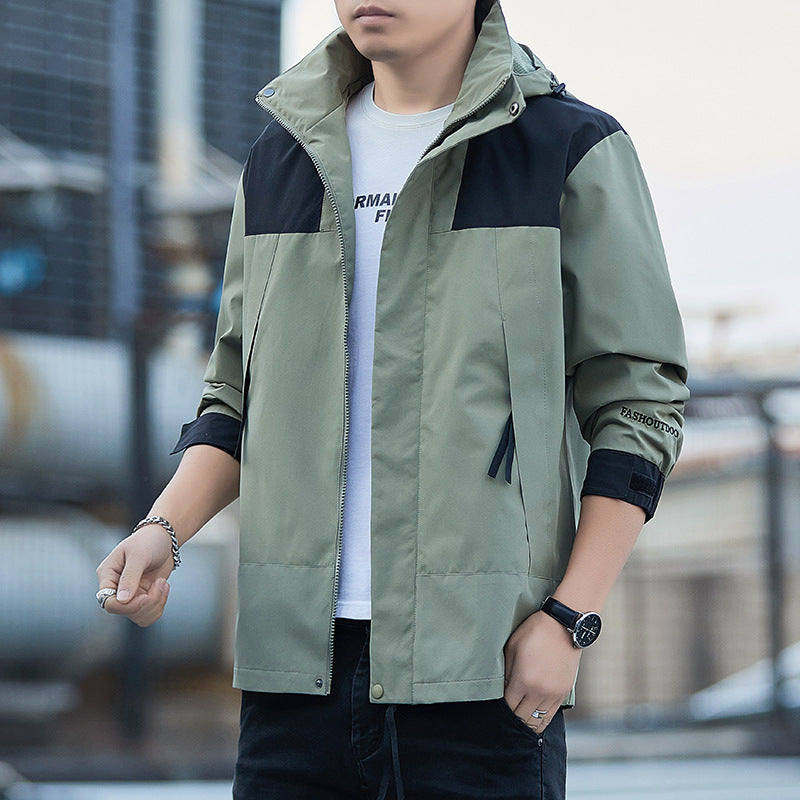 Veste d'extérieur pour homme - Coque imperméable et coupe-vent 1