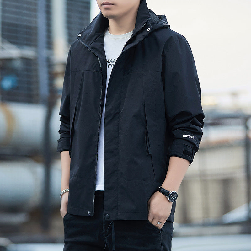 Veste d'extérieur pour homme - Coque imperméable et coupe-vent 2