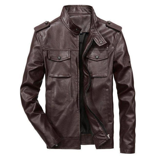 Veste d'extérieur pour hommes avec col montant et poches multiples 1