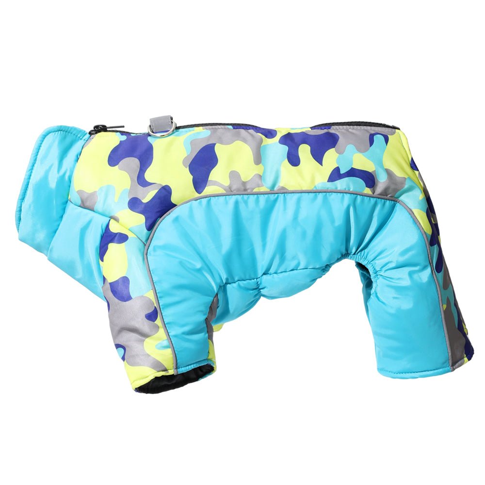 Veste d'hiver pour chien avec doublure thermique et bandes réfléchissantes 10