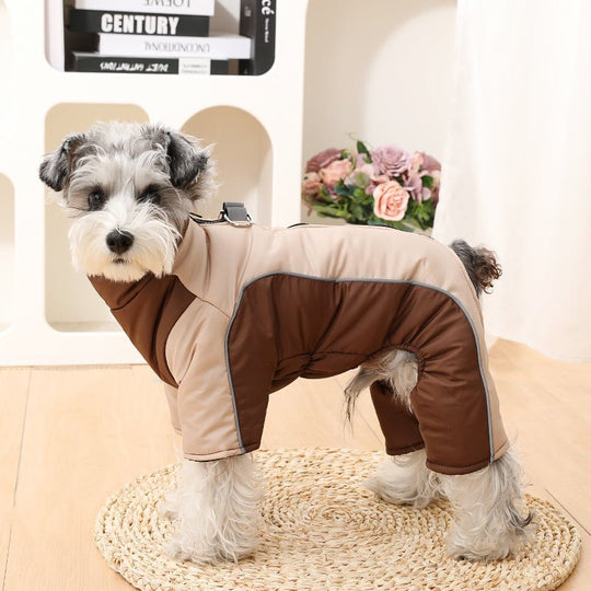 Veste d'hiver pour chien avec doublure thermique et bandes réfléchissantes 5
