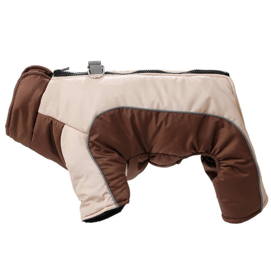 Veste d'hiver pour chien avec doublure thermique et bandes réfléchissantes 9