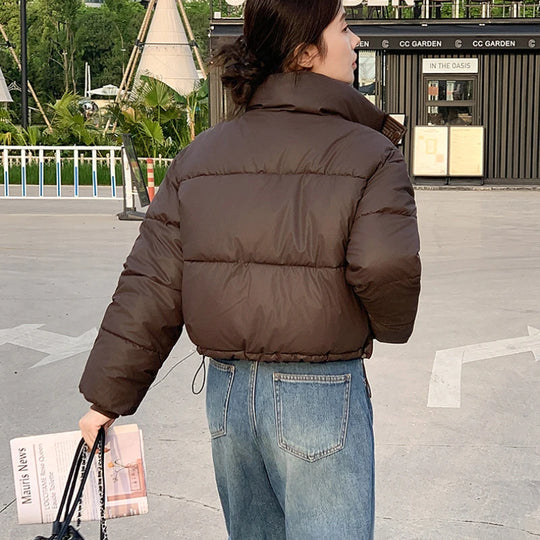 Veste d'hiver pour femmes en coton avec col montant 5