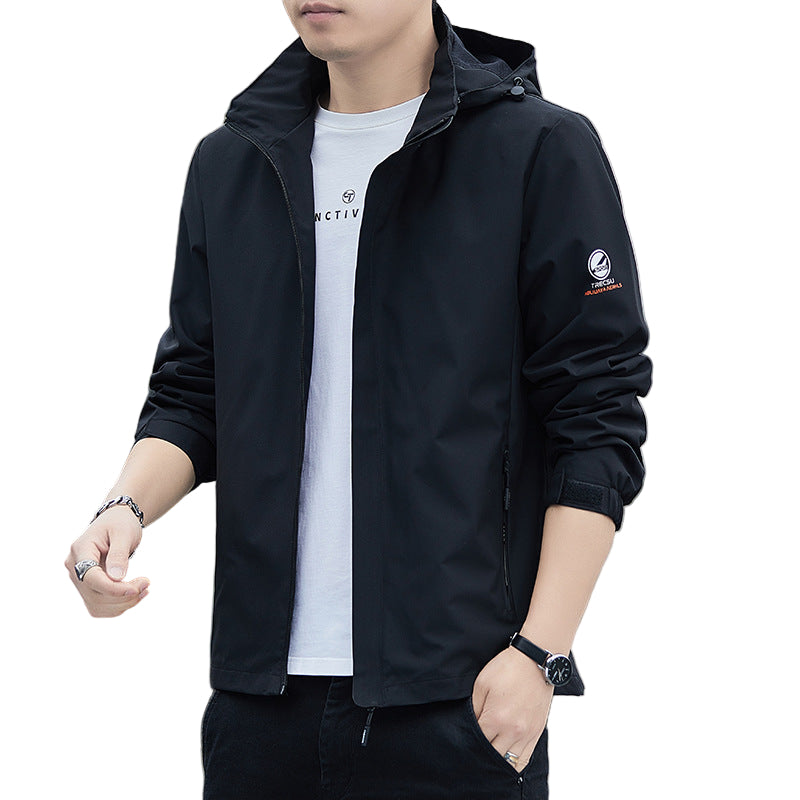Veste de Windbreaker pour Hommes avec Capuche Détachable 0
