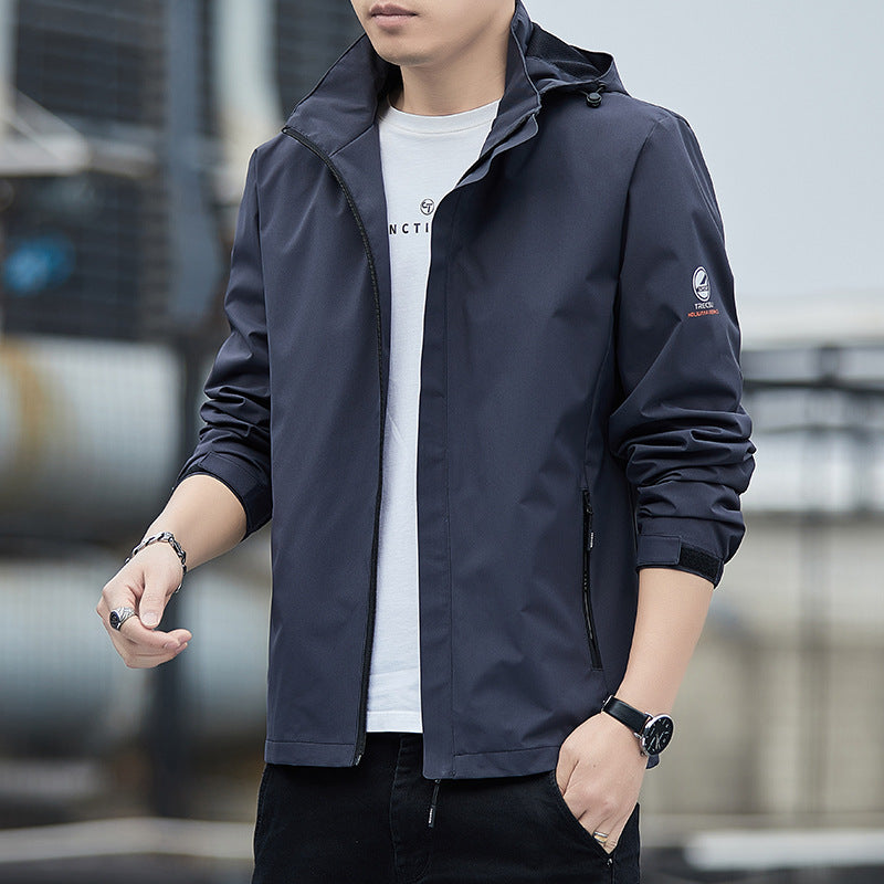 Veste de Windbreaker pour Hommes avec Capuche Détachable 1