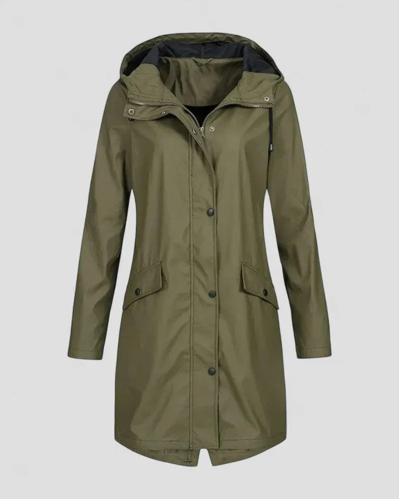 Veste de pluie à capuche pour femme moderne 2