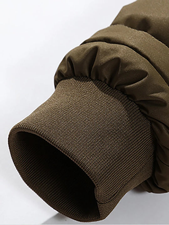 Veste en Coton Longue pour Homme avec Col en Fourrure 5