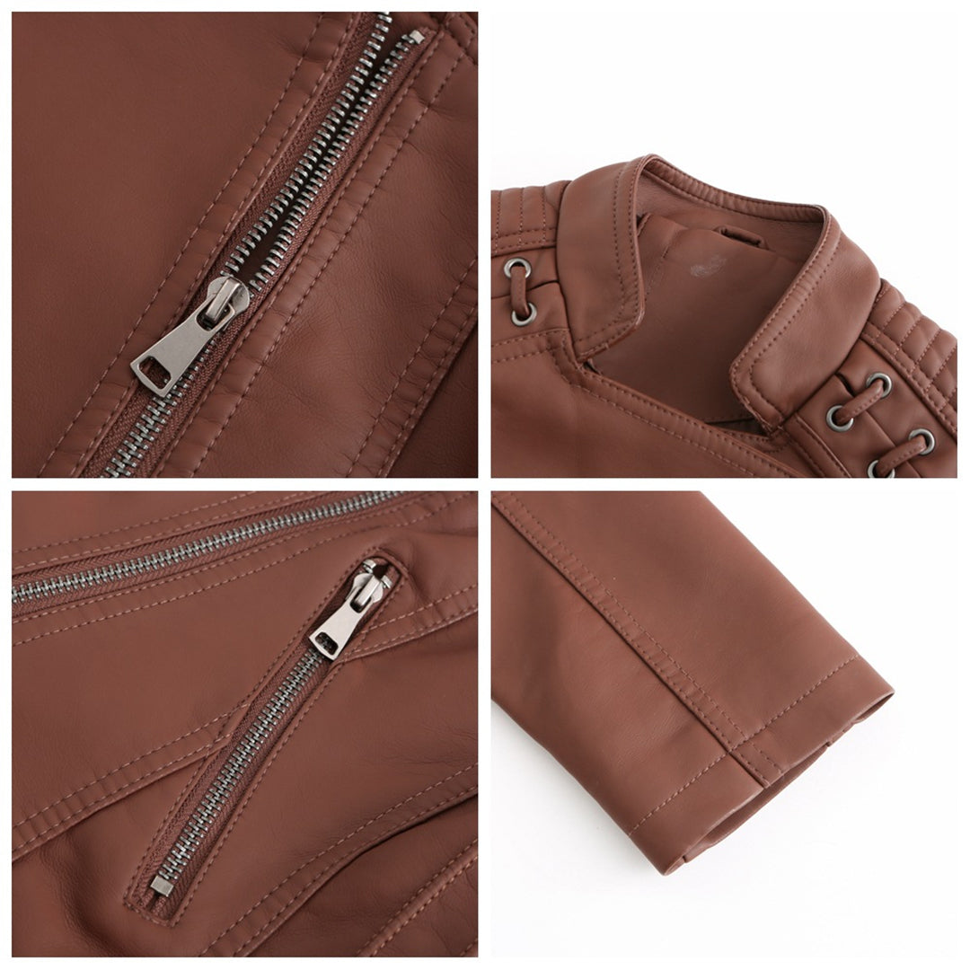 Veste en Cuir Femme Élégante 7