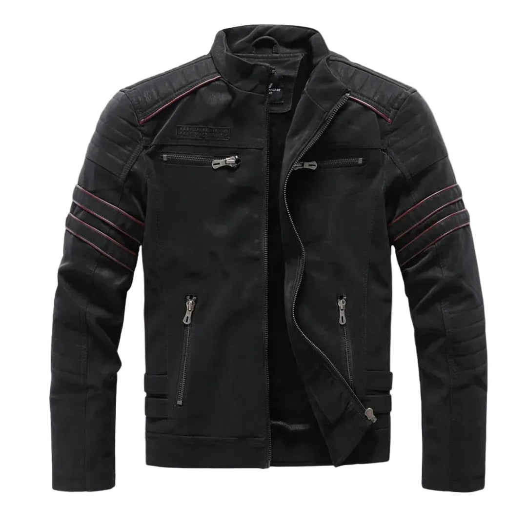 Veste en Cuir Homme Style Torino avec Doublure en Polaire pour Automne et Hiver 0