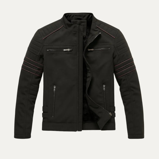Veste en Cuir Homme Style Torino avec Doublure en Polaire pour Automne et Hiver 3