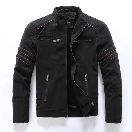 Veste en Cuir Homme Style Torino avec Doublure en Polaire pour Automne et Hiver 6