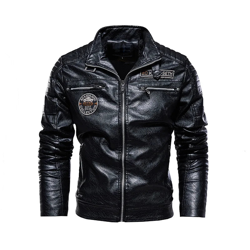 Veste en Cuir d'Hiver pour Homme Casual 1