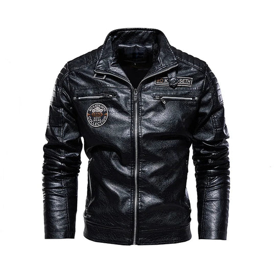 Veste en Cuir d'Hiver pour Homme Casual 1