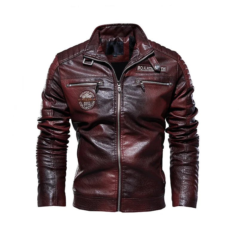 Veste en Cuir d'Hiver pour Homme Casual 2
