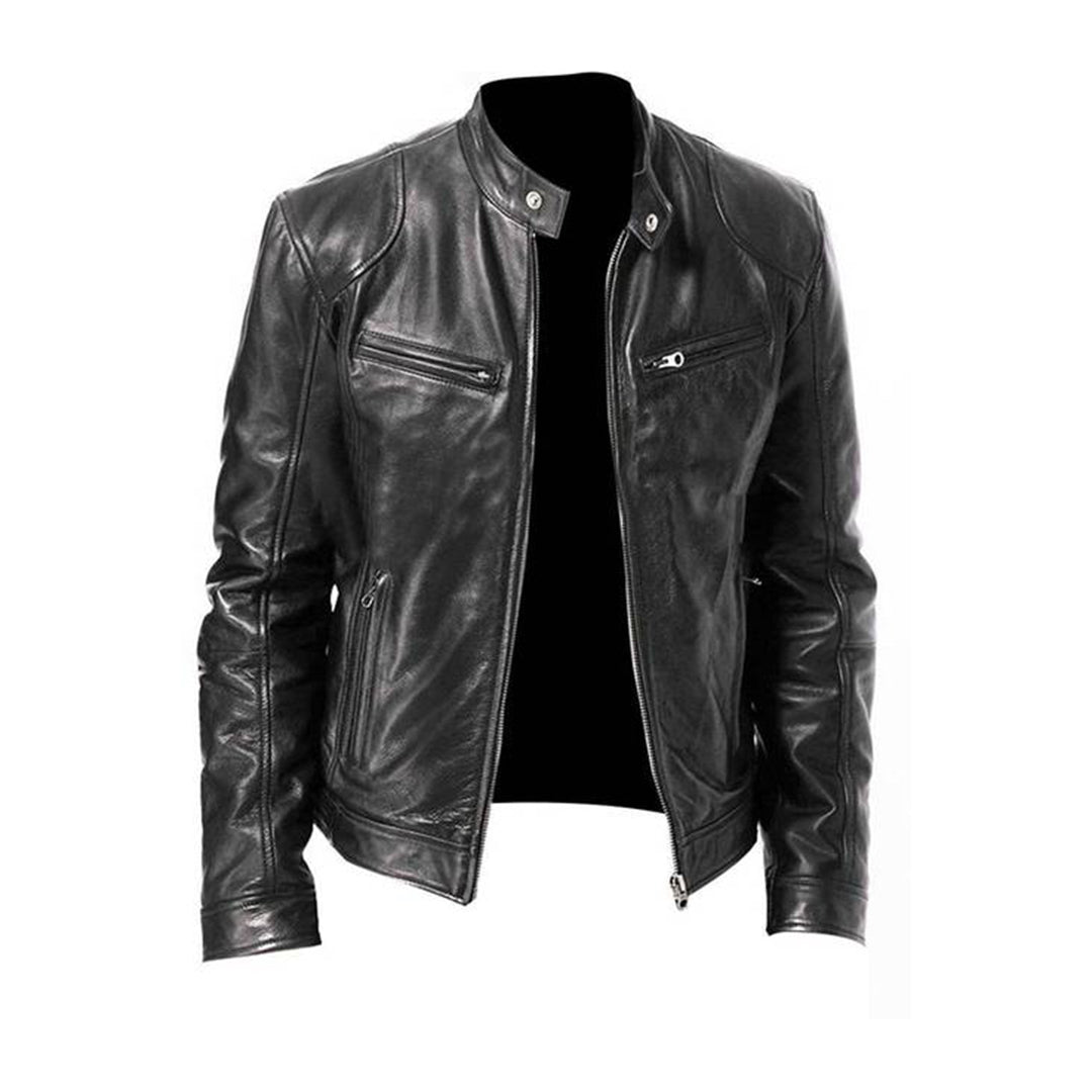 Veste en Cuir pour Homme au Design Élégant 0