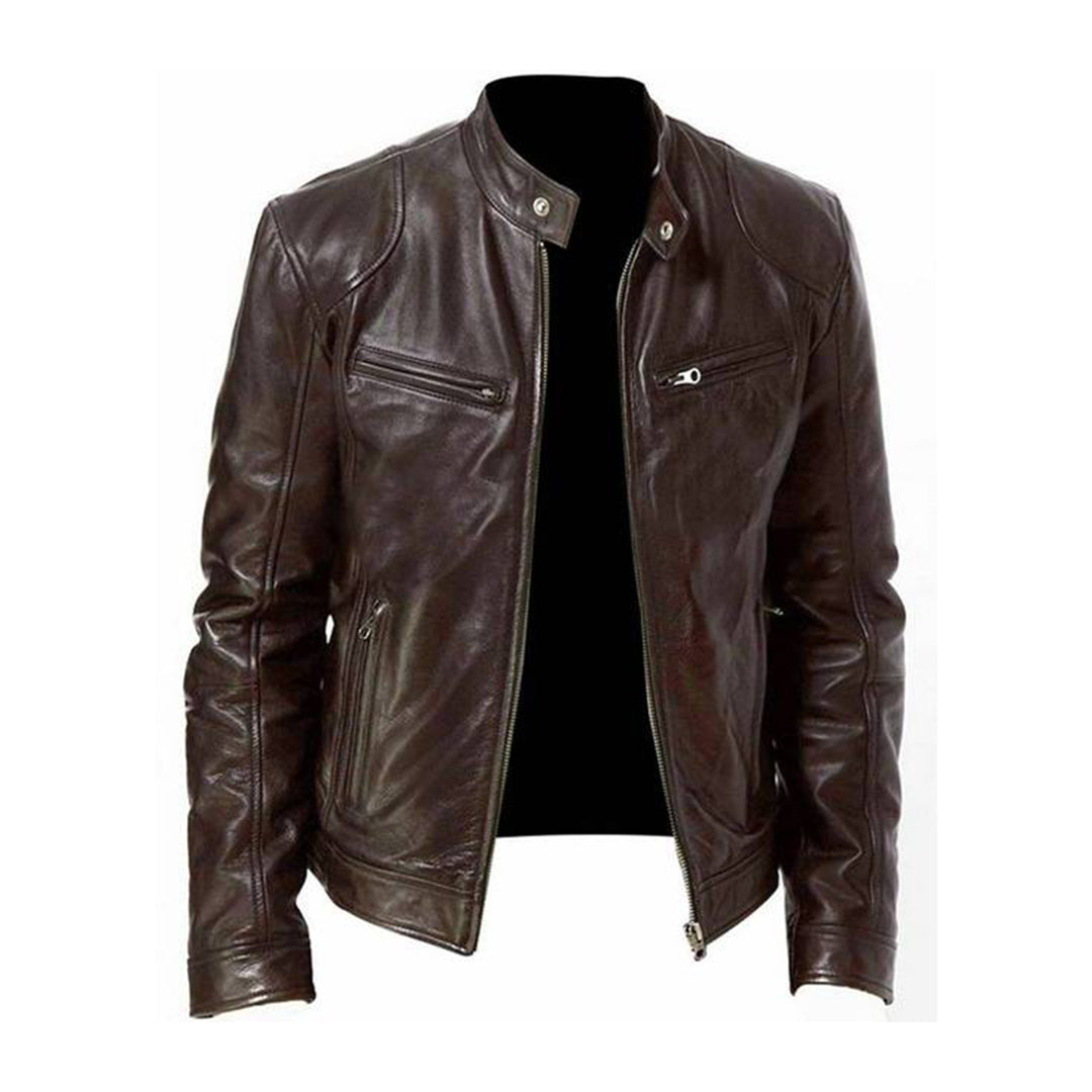 Veste en Cuir pour Homme au Design Élégant 3