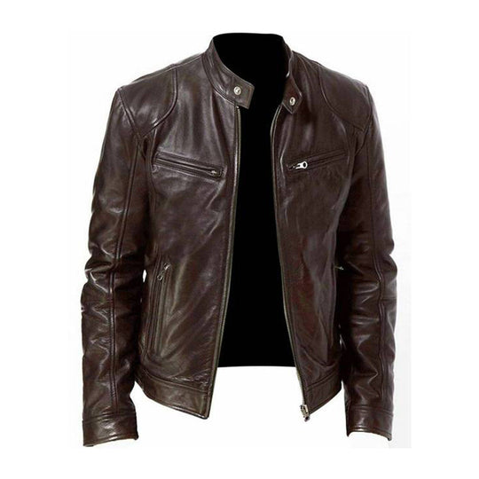 Veste en Cuir pour Homme au Design Élégant 3