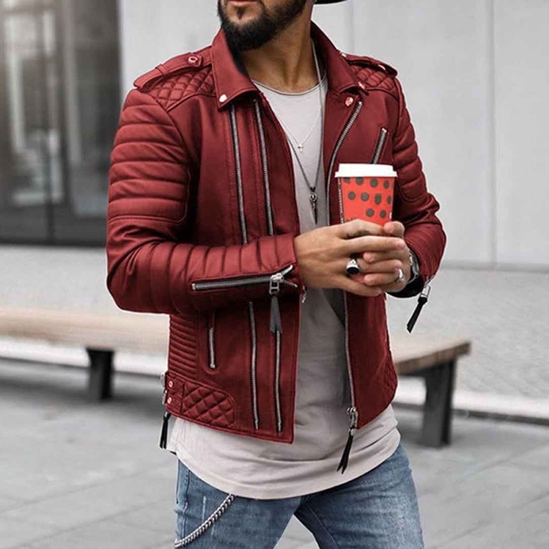 Veste en Cuir pour Homme au Style Moderne 2