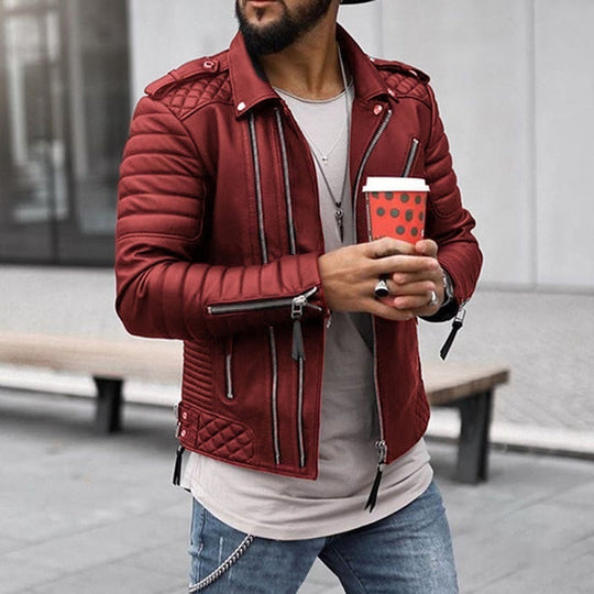 Veste en Cuir pour Homme au Style Moderne 2
