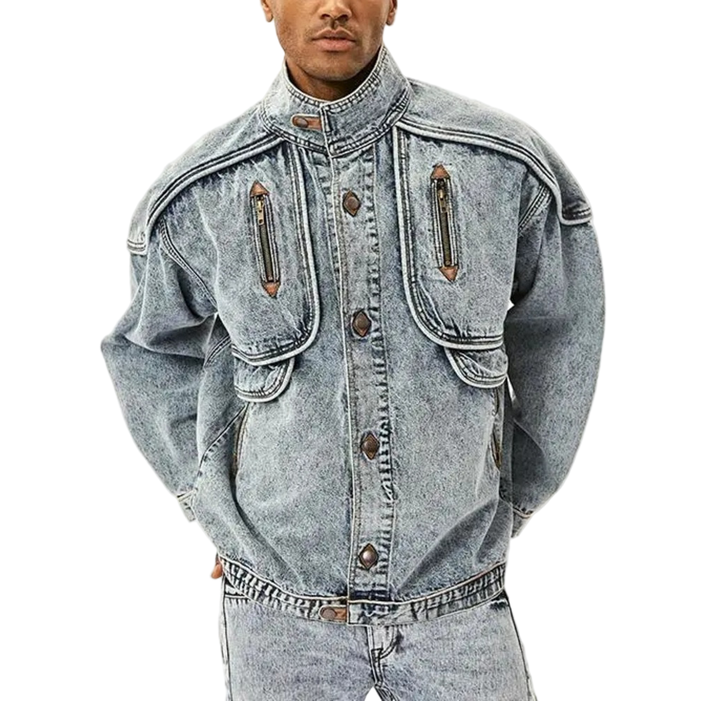 Veste en Denim Vintage pour Hommes 0