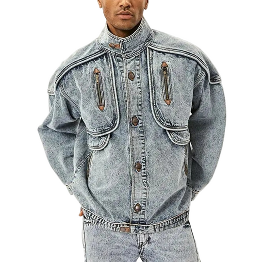 Veste en Denim Vintage pour Hommes 0
