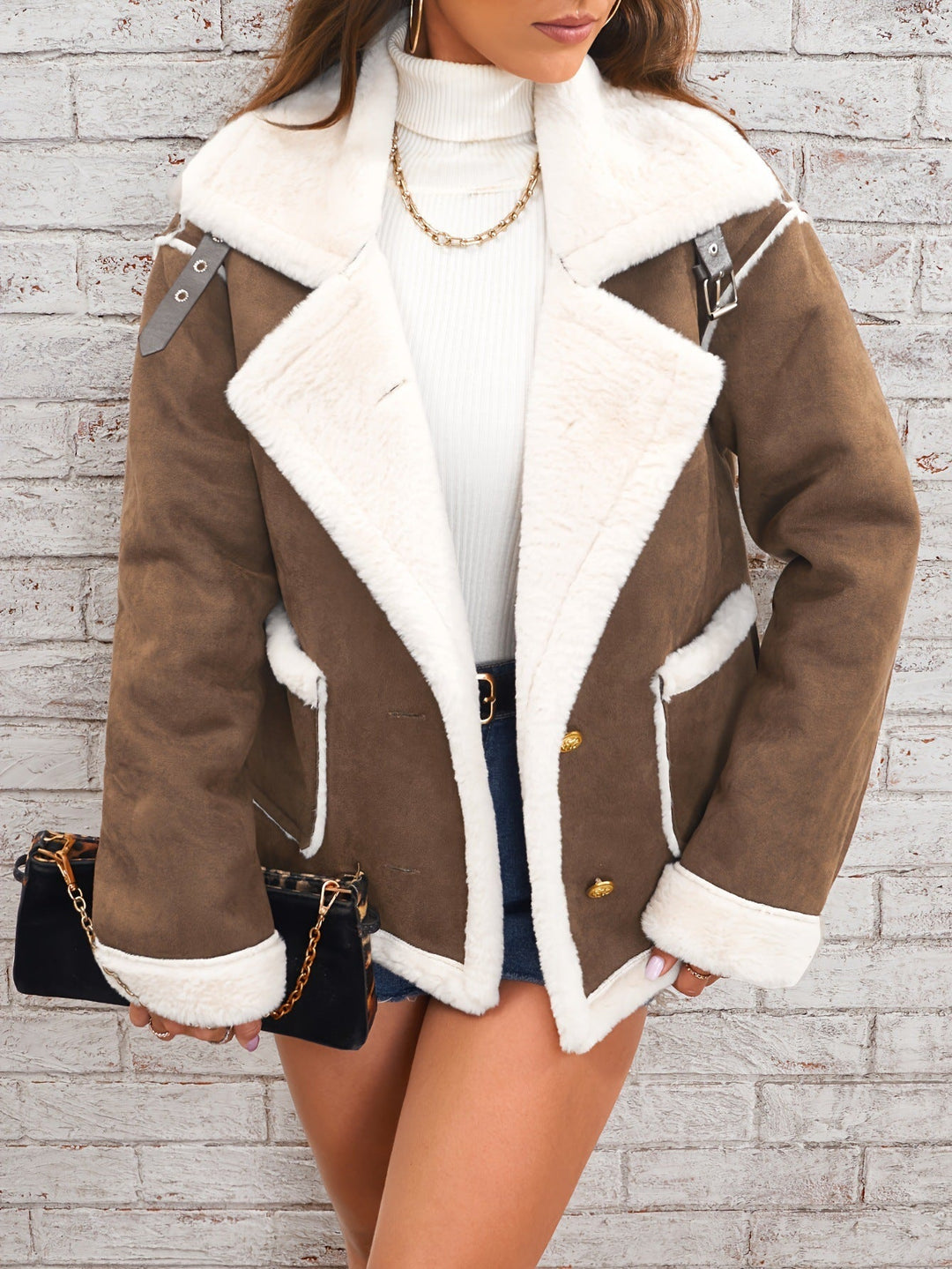 Veste en Fausse Fourrure pour Femmes - Coupe Oversized 5
