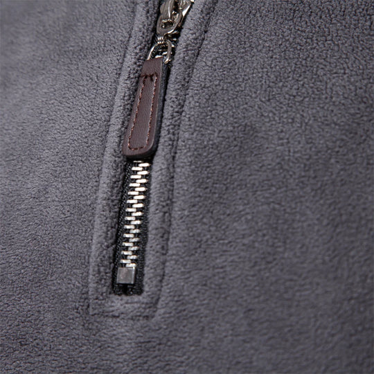 Veste en Fleece pour Hommes Col Zippé Décontractée Douce 3