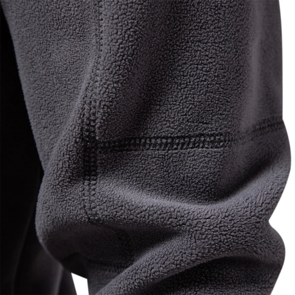 Veste en Fleece pour Hommes Col Zippé Décontractée Douce 5