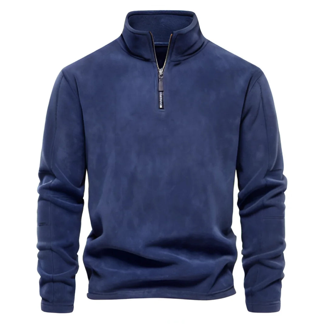 Veste en Fleece pour Hommes Col Zippé Décontractée Douce 9
