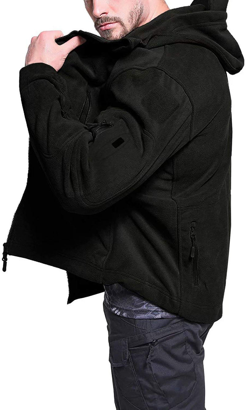 Veste en Fleece pour Hommes à Capuche et Poches Zippées 0