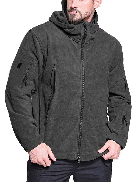 Veste en Fleece pour Hommes à Capuche et Poches Zippées 3