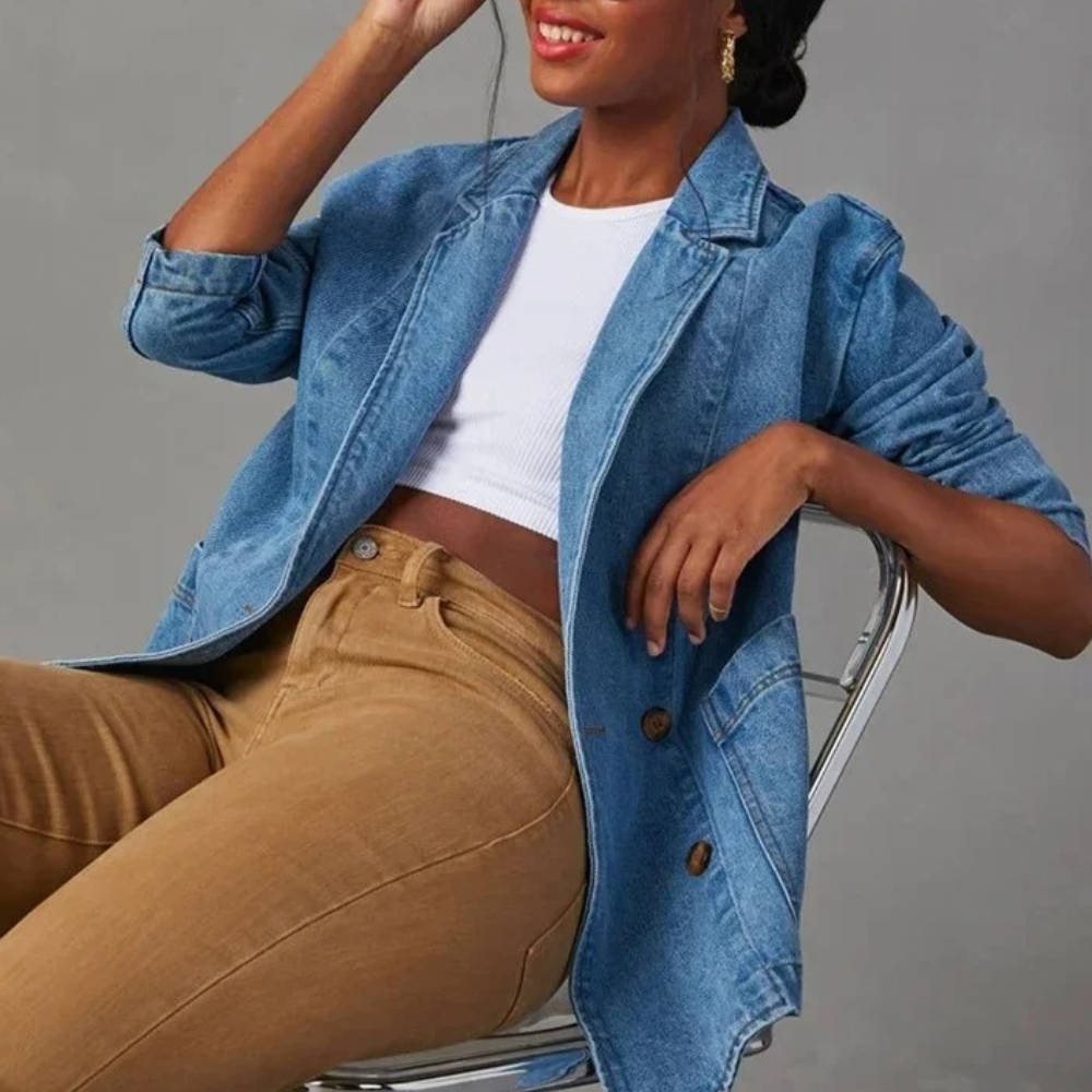 Veste en Jean Femme Décontractée 2