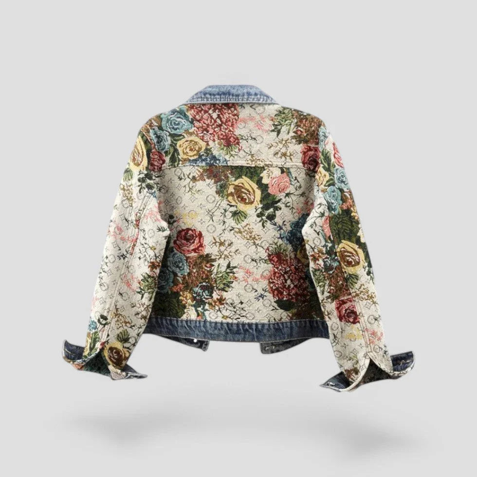 Veste en Jean Femme Style Boho Floral 2
