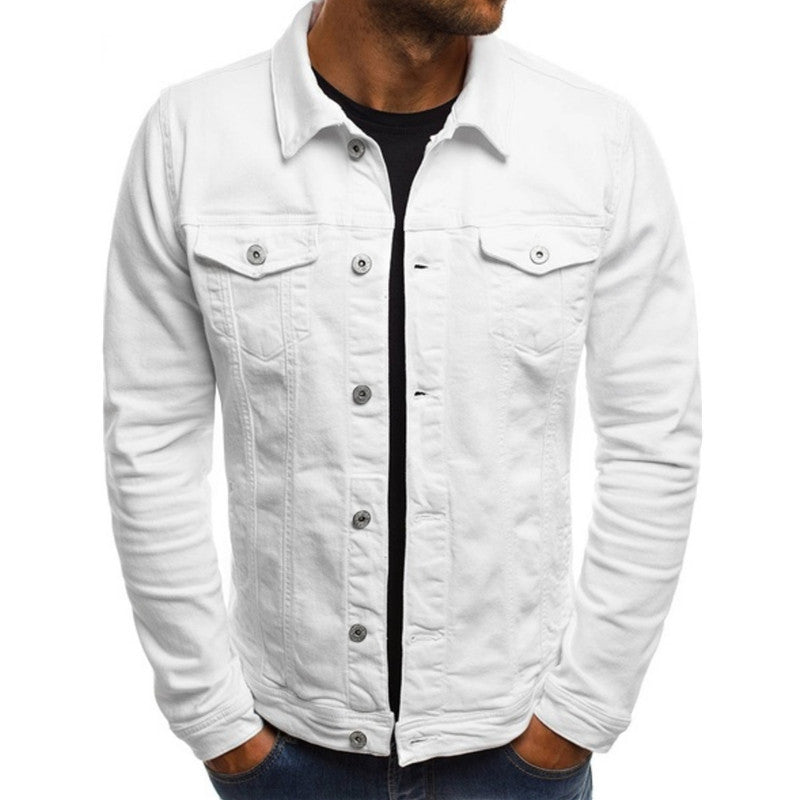 Veste en Jean pour Hommes - Coupe Régulière - Col Chemise 0