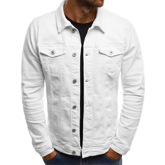 Veste en Jean pour Hommes - Coupe Régulière - Col Chemise 0