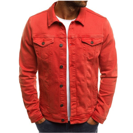 Veste en Jean pour Hommes - Coupe Régulière - Col Chemise 1