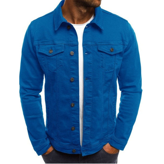 Veste en Jean pour Hommes - Coupe Régulière - Col Chemise 3