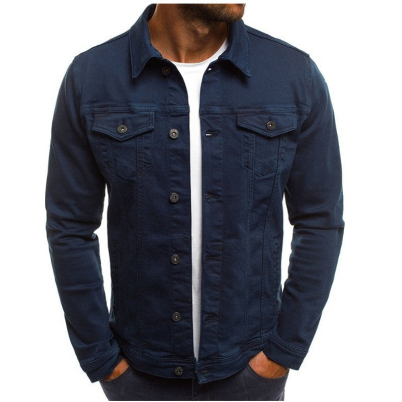Veste en Jean pour Hommes - Coupe Régulière - Col Chemise 4