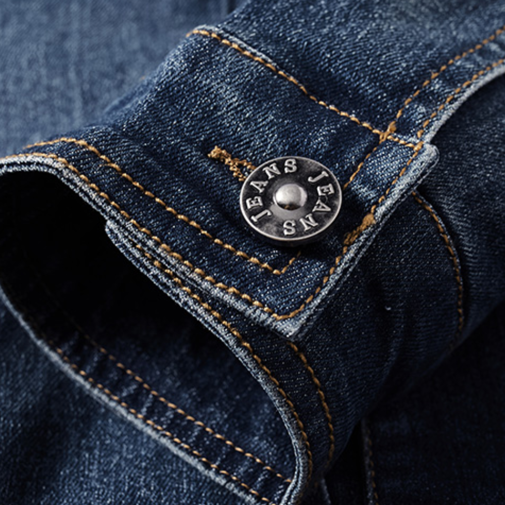 Veste en Jean pour Hommes Style Décontracté 4